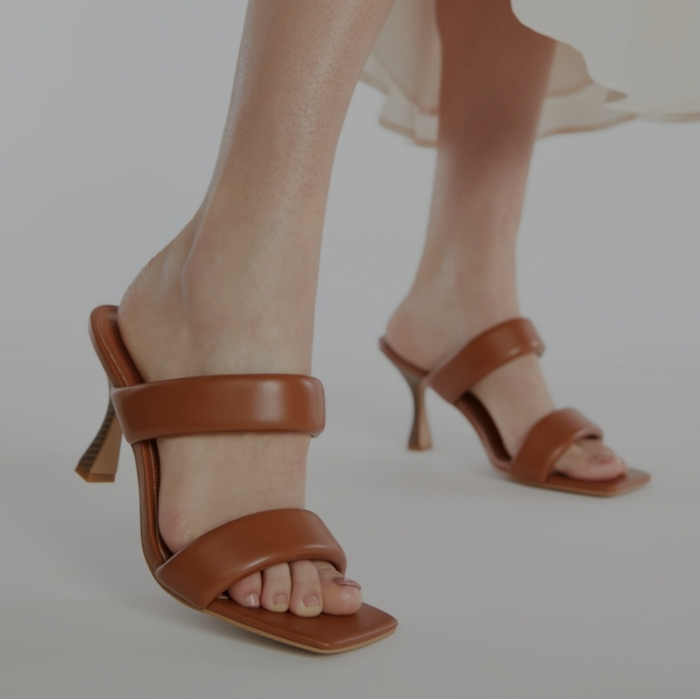 Amora Heeled Sandal, Chocolate Brown Color,  Size 8